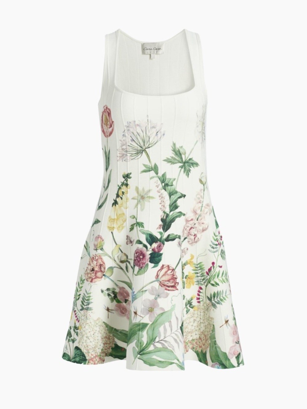 Cara Cara White Floral A-Line Dress